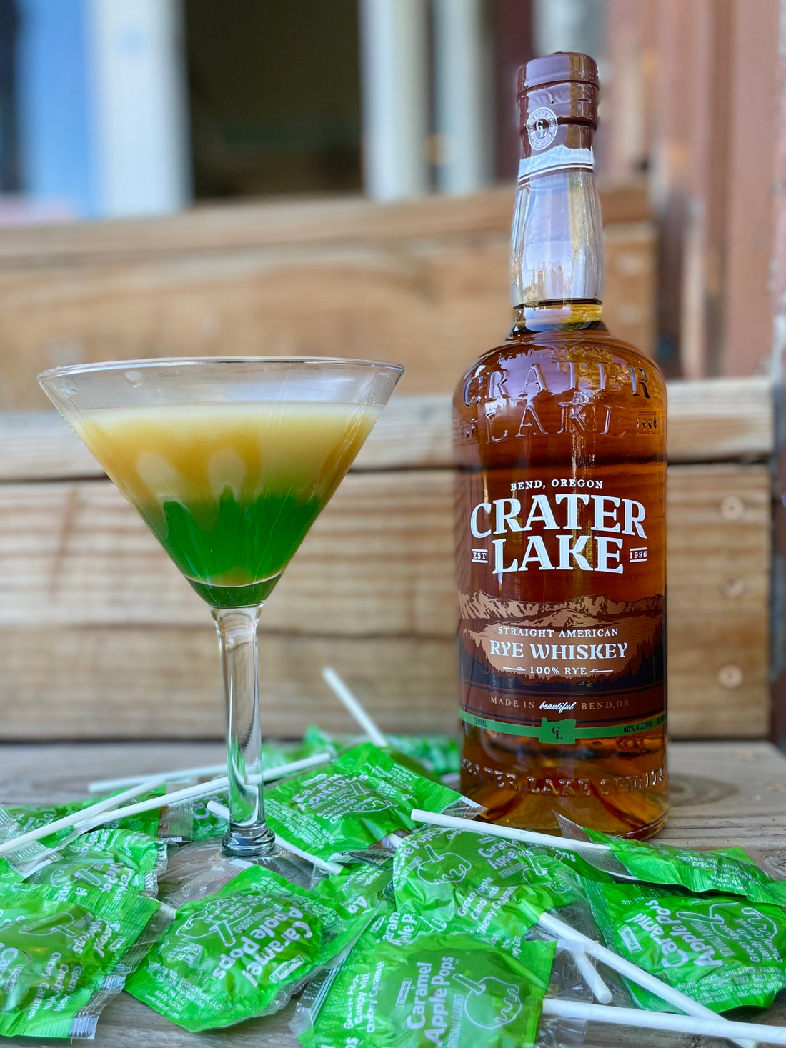 Poison Apple Martini Whiskey Cocktail