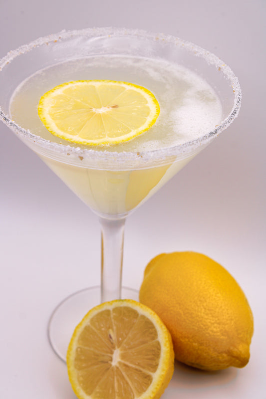 Sweet Ginger Lemon Drop Vodka Cocktail