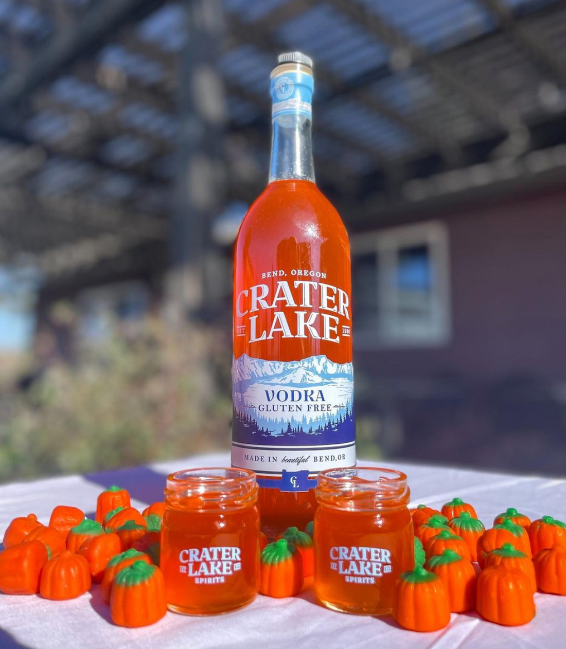 Crater Lake Candy Corn Vodka Shots